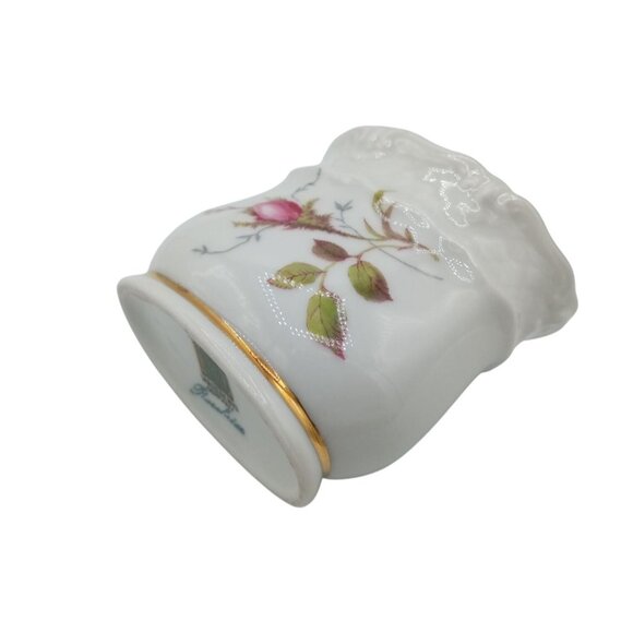 Winterling Germany Cigarette Holder Vanity Dish Gold Trim Rosebud Porcelain - Picture 10 of 15